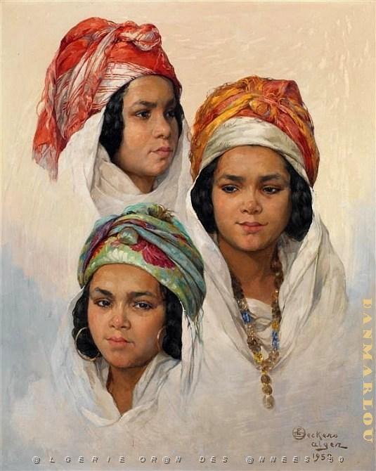 EMILE DECKERS (87).jpg - Emile Deckers - Alger - 1952 - Trois algriennes